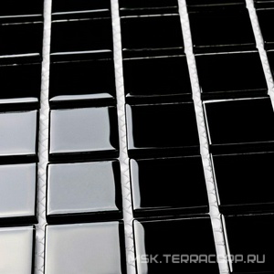 Мозаика Black glass (25x25x4) 30x30 Bonaparte Мозаика стеклянная n156265