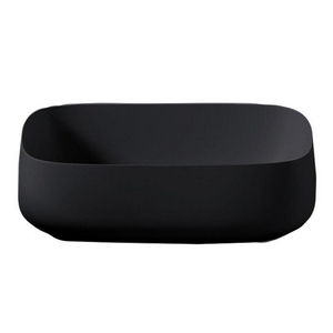 Раковина накладная на столешницу, прямоугольная 56х41хh15,5см, без отв.д/смесит., без перелива, (цв. цв. matt black),  ZZ ArtСeram Cognac Quadro COL009 17; 00