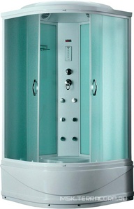 Душевая кабина 90*90*220, высокий поддон, стекла матовые, профиль хром/белый ZZ Timo Standart TE-0790