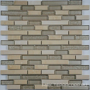 Мозаика Спектр-М Микс стекло Мозаика из стекла на сетке SK10-178 ZZ 30x30