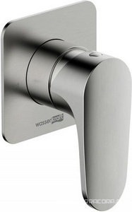 Смеситель встраиваемый для душа, с внутренней частью, цв.стальной ZZ Wasserkraft Spree 1451