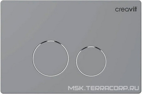Кнопка смыва TERRA двойная для инсталляций арт GP9003.00, матовый хром, ZZ Creavit Универсал GP9003.00