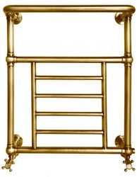 Полотенцесушитель 670хh897х110мм, подвод воды int.596мм, (цв.бронза), краны, крепёж в компл., (ГВС), Salerno XX