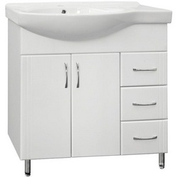 Тумба для комплекта Style Line Эко Стандарт №25 82 белая, правая БЕЗ РАКОВИНЫ, ZZ