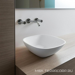 Раковина накладная на столешницу, 350х360хh1145мм, без отв.д/смесителя, (цв. белый),  ZZ Laufen Ino 8.1230.0.000.109.1