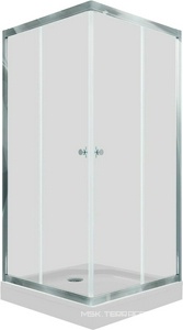 Душевая уголок -хром, 90х90х202 см, крепления к стене приобретаются отдельно, поддон (высот.17 см), сифон в компл.ZZ Triton Вента Щ0000049616