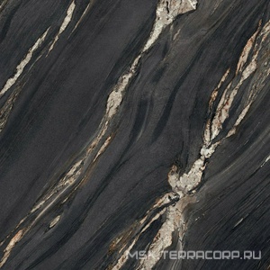 Керамогранит для пола и стены Ariostea Ultra Marmi Tropical Black Lev Silk 6 mm 150x150 UM6SK150674