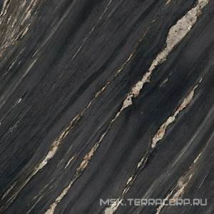 Керамогранит для пола и стены Ariostea Ultra Marmi Tropical Black Lev Silk 6 mm 150x150 UM6SK150674