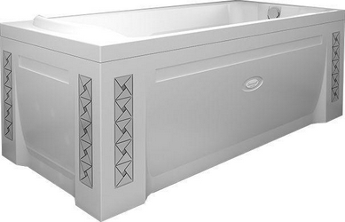 Ванна г/м "ЛАРЕДО-СТАНДАРТ-LUXE", 1700х780, ГМ6,СМ6, контрол. 100, 2 ручки, фронт. панель с вертикальными вставками «Арт-мозаика»,каркас и слив-перели