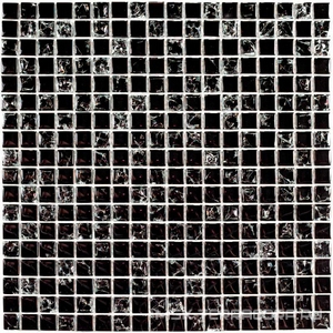 Мозаика Bonaparte Мозаика стеклянная Strike Black (15x15x8) ZZ 30x30