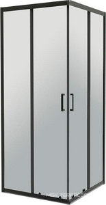 Душевой уголок 900х900хh1950мм, квадрат, (стекло прозрачн.5/4мм, фурн.цв.черный матовый),  ZZ BelBagno Uno-195 UNO-195-A-2-90-C-NERO