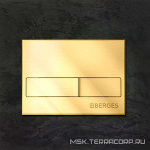 Клавиша L9, для инсталляции подвесного унитаза, двойной смыв, цв.золото глянец  ZZ Berges Novum 040019