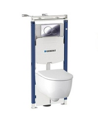 Комплект Инсталляция Geberit Duofix Sigma 12 Plattenbau с кнопкой смыва| 53x35x33
