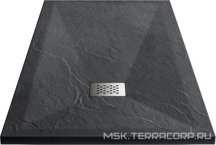 Поддон для душа 1200х800хh25мм, прямоугольный, крышка слива нерж.сталь в компл., без сифона арт. VSPH-D132,  (искуств.камень. цв.белый мат), Vincea ZZ Vincea Универсал VST-4SR8012W