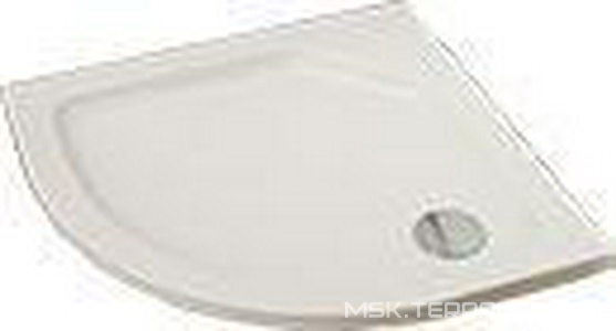 Душевой поддон  80*80 см, полукруглый, акриловый, БЕЗ сифона, для уголков Gala, Umbra, белый SanycCes Practic PL6138080C / corner