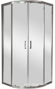 Душевой уголок 800х800хh1950мм, 1/4 круга, R550мм, (стекло прозрачн.5мм, фурн.цв.хром),  ZZ BelBagno Uno-195 UNO-195-R-2-80-C-Cr