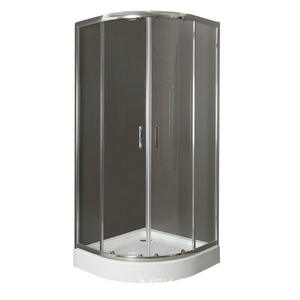 Душевой уголок 800х800хh1950мм, 1/4 круга, R550мм, (стекло прозрачн.5мм, фурн.цв.хром),  ZZ BelBagno Uno-195 UNO-195-R-2-80-C-Cr