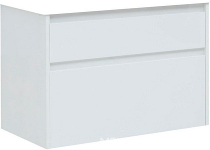 Тумба подвесная "" - 85 см, цвет белый, 2 выдвижн. ящик, БЕЗ раковины  ZZ Aquanet Nova Lite 249936