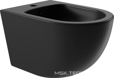 Биде подвесное 525х365мм, крепёж в компл., (цв.черный матовый),  ZZ Aqueduto Ovo OVO0340