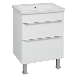 Тумба напольая 60 см, без раковины, 2 выдвижных ящик,  цвет белый XX Aqua de Marco AXIOMA 2060WGAXI/F