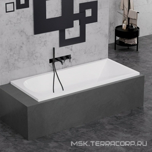 Ванна 170х75см, без ножек/рамы, панелей, слива-перелива, (акрил цв.белый),  ZZ Alba Spa Impero ВПР0200200100