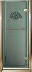 Дверь д/д 80х181см,стекло тип"С", матовое, декор"Корзина", рисунок по перим.стекла, SX петли справа, ручка, (профиль св.золото, без дек.)  V80ZZ Devon & Devon Savoy V/80 OС/DX