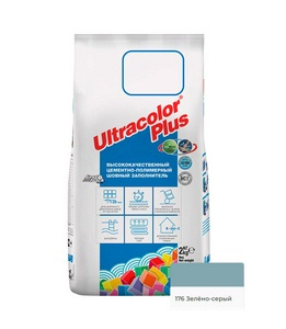   затирка д/швов N176/2кг (Зелено-серый) Mapei ULTRACOLOR PLUS 60017602А
