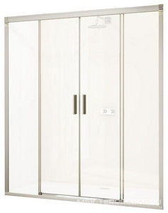 Двухсекционная раздв. дверь с неп.сигм. 1600хh2000мм (функц. Soft-open/Soft-close, стек/прозр., Anti-Plaque 6мм, проф/глян.хром),HUPPE Aura eleganceZZ Huppe Huppe Enjoy 402104 730 092 322