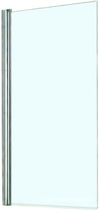 Шторка для ванны распашная 800х1400 мм, прозрачное стекло, цвет профиля серебро, ZZ Azario Merrit AZ-NF6211 800