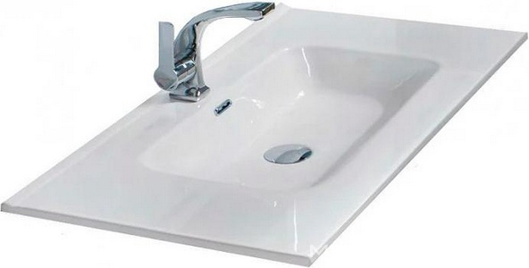 Раковина (ПРОДАЖА ТОЛЬКО С БАЗОЙ ПОД РАК.) 710х460х175мм, с 1 отв.д/смесит., с переливом, (керамика, цв.белый), BelBagno BelBagno Универсал BB700ETL