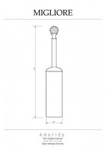 Ерш напольный (цв.золото),  ZZ Migliore Amerida 16597