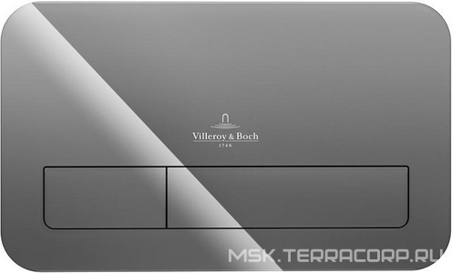 Клавиша двойного смыва (высококачественное безопасное стекло цв. серый глянец),  M200 ZZ Villeroy & Boch ViConnect 922400RA