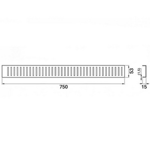 Решетка ""- 750 мм,  для водоотводящего желоба APZ1, хром глянцевый ZZ AlcaPlast Pure PURE-750L