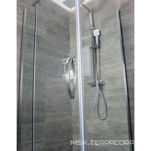 Душевой уголок пятиугольный Alex Baitler, 98.5x98.5x200 см, цв.профиля хром, БЕЗ поддона, цв.стекла черный/тонированное, ZZ Alex Baitler Универсал AB245-100