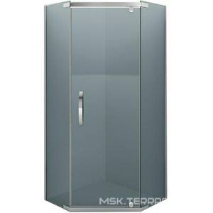 Душевой уголок пятиугольный Alex Baitler, 98.5x98.5x200 см, цв.профиля хром, БЕЗ поддона, цв.стекла черный/тонированное, ZZ Alex Baitler Универсал AB245-100