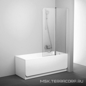 Шторка на борт ванны Supernova CVS2-100 правая блестящий профиль прозрачное стекло Ravak Chrome 7QRA0C00Z1