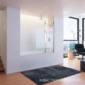 Шторка на борт ванны Supernova CVS2-100 правая блестящий профиль прозрачное стекло Ravak Chrome 7QRA0C00Z1