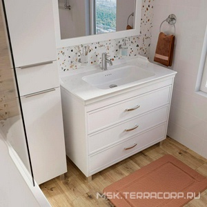 Раковина накладная (подвесная, мебельная) Valarte 100 см, для тумбы STWORKI  100, цв. белый ZZ STWORKI Хадстен 7803B003-0001