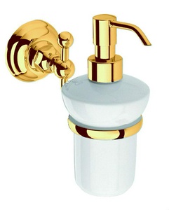Дозатор для жидкого мыла настенный, (цв.гальван.золото),  ZZ Nicolazzi Classica 1489 GB