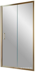 Дверь в нишу ZP, 140x190 см, двухстворчатая раздвижная, профиль бронза, стекло прозрачное ZZ