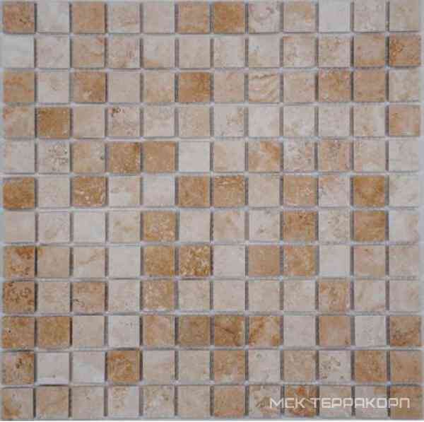 Мозаика из камня на сетке Т20-160-23Р ZZ |30.5x30.5