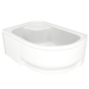 Поддон акрил.  120х80x48 см, левый, на ножках с сифоном, панель в компл. ZZ Bas Фиджи Па00007