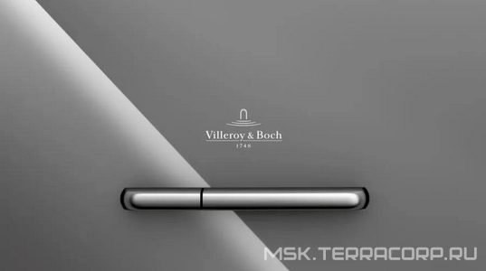 Клавиша двойного смыва (высококачественное безопасное стекло цв.серый глянцевый, клавиши нерж.сталь сатин.),  M300 ZZ Villeroy & Boch ViConnect 922160RA