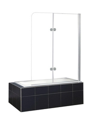 SELA-V-21-120/140-Ch-Cr-L Душевая шторка на ванну | ZZ