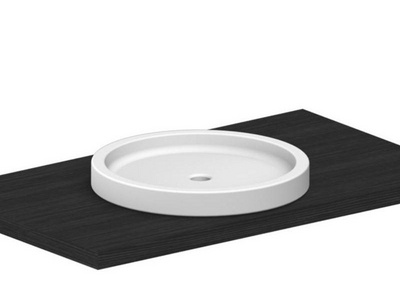 Раковина накладная на столешницу, круглая,50х50хh6см, без отв.д/смесителя,   ZZ Scarabeo Bucket 8809