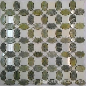 Мозаика Спектр-М Натуральный камень Мозаика из камня на сетке М20-208Р ZZ |30.5x30.5