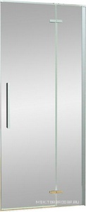Душевая дверь распашная 80х195 см профиль хром, стекло прозрачное, покрытие Easy Clean ZZ Veconi VN73 VN73-80-01-C4