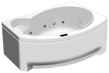 Ванна 170х105хh66см, ("Левая" отв.сл.слева), c г/м, мас.ног, аэромассаж, хромотерапия, на каркасе, сифон в компл,фурн.хром, Б/панели, Fresh Comfort ZZ