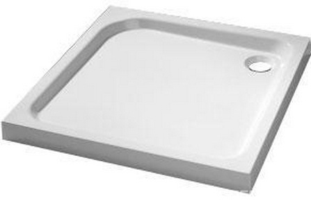 Поддон душевой квадратн. 100х100хh8см, отверст. слива 90мм, с формованн.передн.панелью, без ножек и сифона,  ZZ Huppe Huppe Verano 235032 055