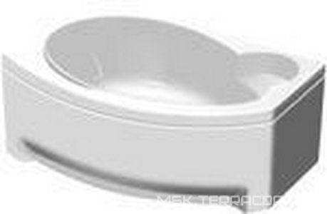 Ванна 170х105хh66см, ("Правая" отв.слива справа),  без г/м, на каркасе, сифон в компл, БЕЗ панели,  ZZ GNT Fresh FRESH 170х105 (ванна на каркасе + сифон) R